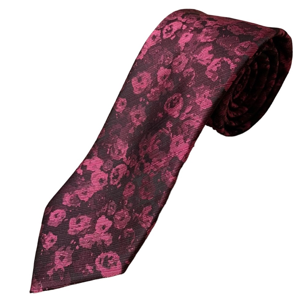 JF J. Ferrar Splotchy Dotted Patterned Tie Formal Dressy